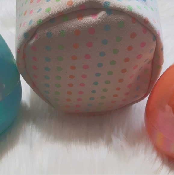 Polka Dot Easter Basket with Bunny Applique - Picture 6 of 9